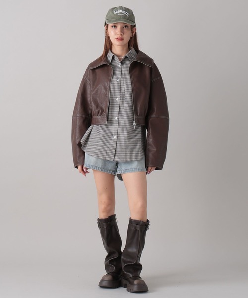 FOREVER 21(フォーエバー トゥエンティーワン)の「【2024FW】チェックビッグシャツ(シャツ/ブラウス・レディース・ブラック/ブルー/オレンジ・FREE)」の20枚目の写真