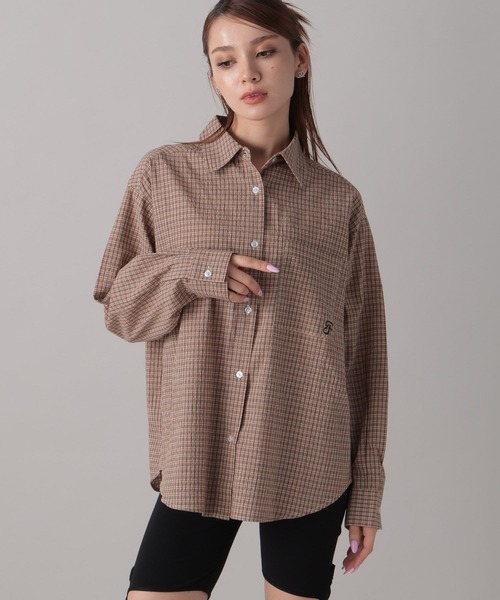 FOREVER 21(フォーエバー トゥエンティーワン)の「【2024FW】チェックビッグシャツ(シャツ/ブラウス・レディース・ブラック/ブルー/オレンジ・FREE)」の5枚目の写真