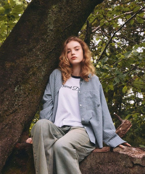 FOREVER 21(フォーエバー トゥエンティーワン)の「【2024FW】チェックビッグシャツ(シャツ/ブラウス・レディース・ブラック/ブルー/オレンジ・FREE)」の12枚目の写真