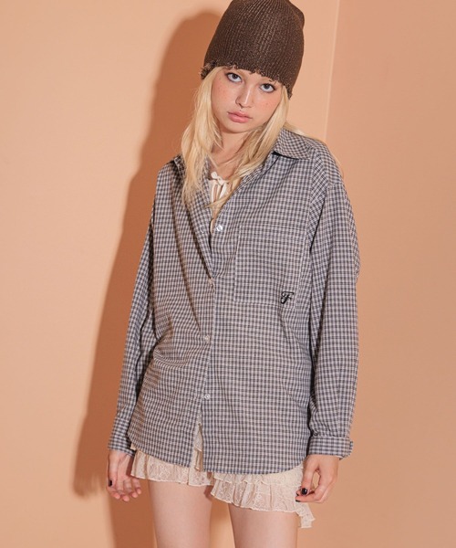 FOREVER 21(フォーエバー トゥエンティーワン)の「【2024FW】チェックビッグシャツ(シャツ/ブラウス・レディース・ブラック/ブルー/オレンジ・FREE)」の8枚目の写真