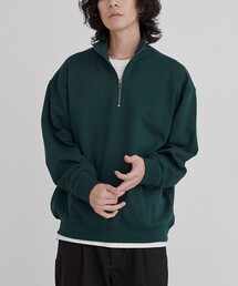 【WELLTECT】ハーフジップスウェットプルオーバー