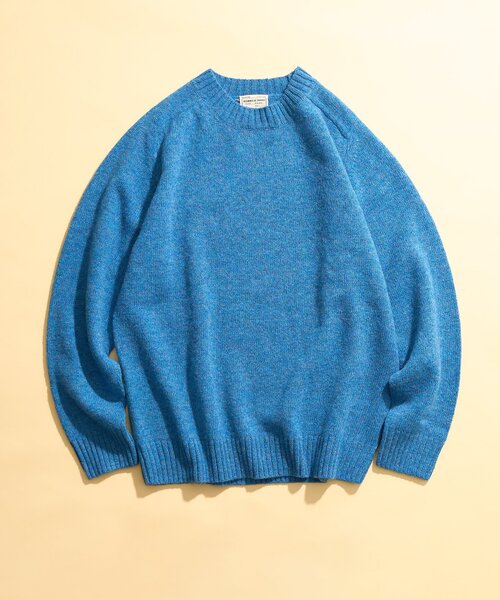 417 EDIFICE（フォーワンセブンエディフィス）の「Shaggy Dog クルーネックニット（ニット/セーター・メンズ・ホワイト/ベージュ/レッド/ブルー/グリーン/ブルー系その他/チャコールグレー・MEDIUM/LARGE/X-LARGE）」の6枚目の写真