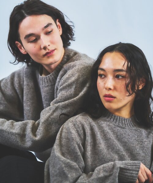 417 EDIFICE（フォーワンセブンエディフィス）の「Shaggy Dog クルーネックニット（ニット/セーター・メンズ・ホワイト/ベージュ/レッド/ブルー/グリーン/ブルー系その他/チャコールグレー・MEDIUM/LARGE/X-LARGE）」の11枚目の写真