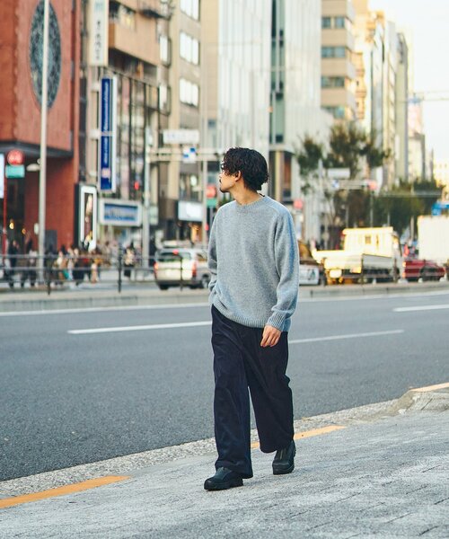 417 EDIFICE（フォーワンセブンエディフィス）の「Shaggy Dog クルーネックニット（ニット/セーター・メンズ・ホワイト/ベージュ/レッド/ブルー/グリーン/ブルー系その他/チャコールグレー・MEDIUM/LARGE/X-LARGE）」の15枚目の写真