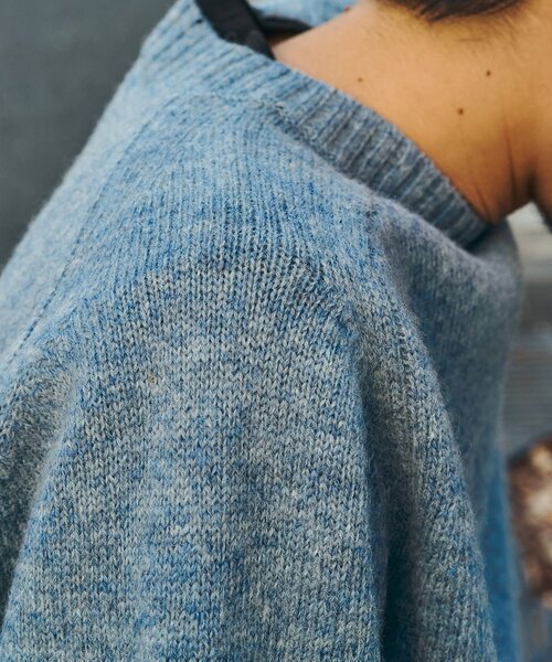 417 EDIFICE（フォーワンセブンエディフィス）の「Shaggy Dog クルーネックニット（ニット/セーター・メンズ・ホワイト/ベージュ/レッド/ブルー/グリーン/ブルー系その他/チャコールグレー・MEDIUM/LARGE/X-LARGE）」の21枚目の写真