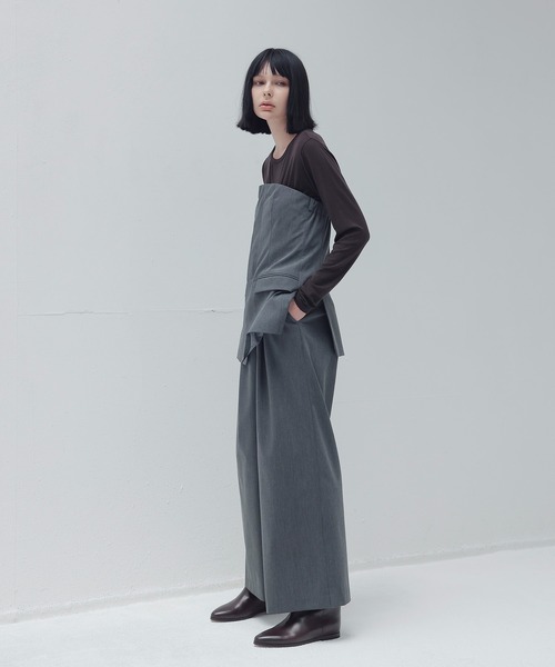 DRESSLAVE(ドレスレイブ)の「thick feel rib long sleeve tee(シックフィールリブロングスリーブTシャツ)(Tシャツ/カットソー・レディース・ブラウン/グレー/レッド・38)」の12枚目の写真