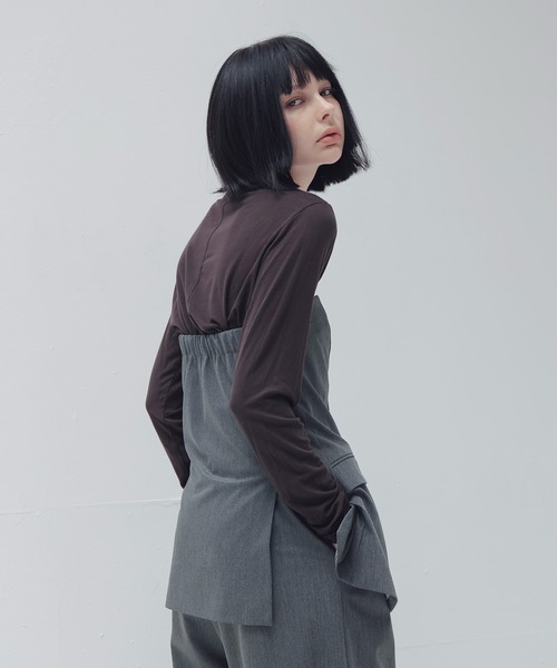 DRESSLAVE(ドレスレイブ)の「thick feel rib long sleeve tee(シックフィールリブロングスリーブTシャツ)(Tシャツ/カットソー・レディース・ブラウン/グレー/レッド・38)」の14枚目の写真