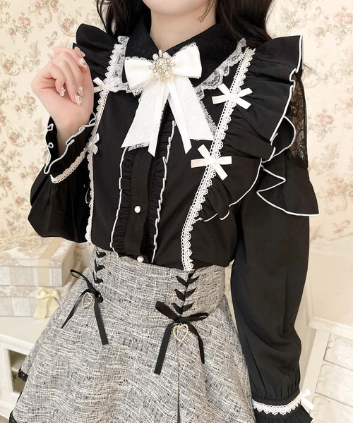 ROJITA（ロジータ）の「プチリボンブラウス（シャツ/ブラウス・レディース・ピンク/ホワイト/ブラック・FREE）」の15枚目の写真