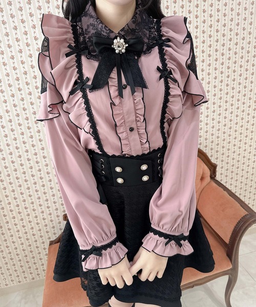 ROJITA（ロジータ）の「プチリボンブラウス（シャツ/ブラウス・レディース・ピンク/ホワイト/ブラック・FREE）」の13枚目の写真