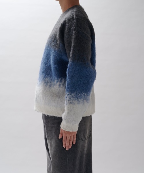 Lui's(ルイス)の「シャーギー3トーンニット(ニット/セーター・メンズ・ブラック/グレー・FREE)」の9枚目の写真