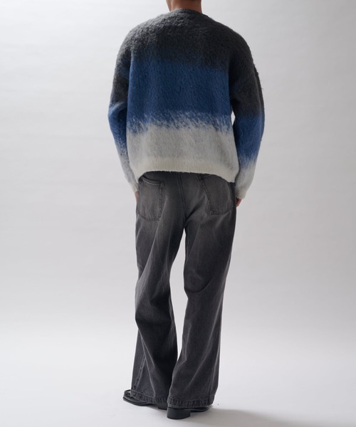 Lui's(ルイス)の「シャーギー3トーンニット(ニット/セーター・メンズ・ブラック/グレー・FREE)」の7枚目の写真