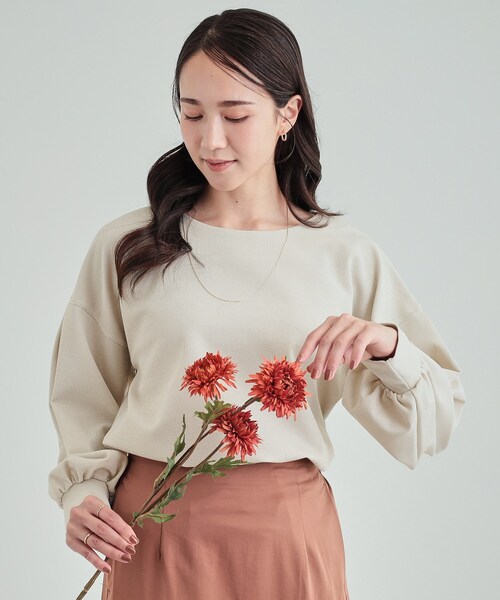 みー　nude vintage 花柄キルティングパフスリーブトップス 花柄レースパフスリーブショート丈ブラウス[at2033] | レディース