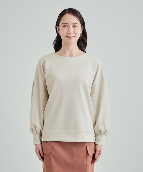 ホワイトパフスリーブトップス 大好評につき追加生産！新色登場】パフスリーブAラインブラウス