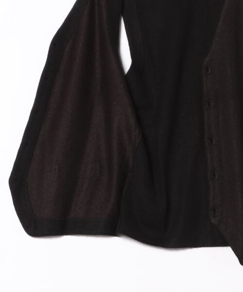 Alexander Julian（アレキサンダージュリアン）の「アレキサンダージュリアン ウォッシャブル ウール混 カルゼジャガード 前開きベスト（ベスト・メンズ・ブラウン/グレー系その他2・LARGE/X-LARGE/MEDIUM）」の4枚目の写真