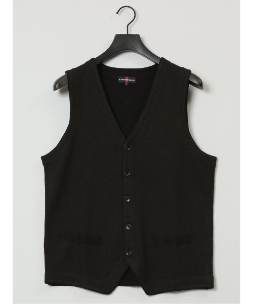 Alexander Julian（アレキサンダージュリアン）の「アレキサンダージュリアン ウォッシャブル ウール混 カルゼジャガード 前開きベスト（ベスト・メンズ・ブラウン/グレー系その他2・LARGE/X-LARGE/MEDIUM）」の16枚目の写真