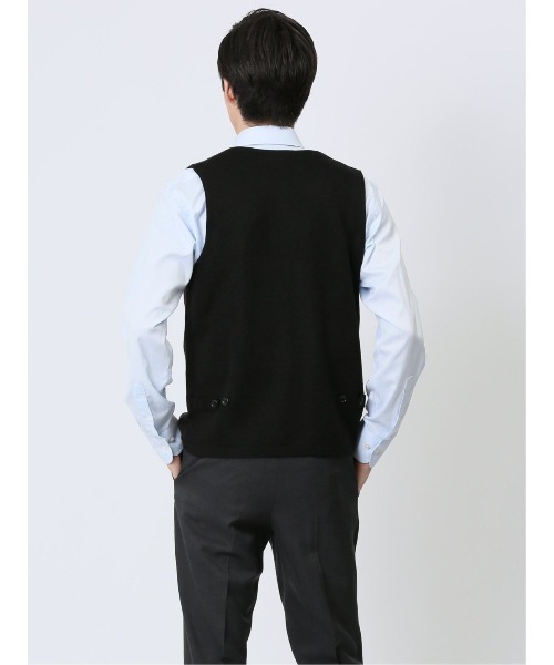 Alexander Julian（アレキサンダージュリアン）の「アレキサンダージュリアン ウォッシャブル ウール混 カルゼジャガード 前開きベスト（ベスト・メンズ・ブラウン/グレー系その他2・LARGE/X-LARGE/MEDIUM）」の7枚目の写真