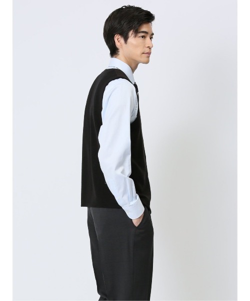 Alexander Julian（アレキサンダージュリアン）の「アレキサンダージュリアン ウォッシャブル ウール混 カルゼジャガード 前開きベスト（ベスト・メンズ・ブラウン/グレー系その他2・LARGE/X-LARGE/MEDIUM）」の6枚目の写真