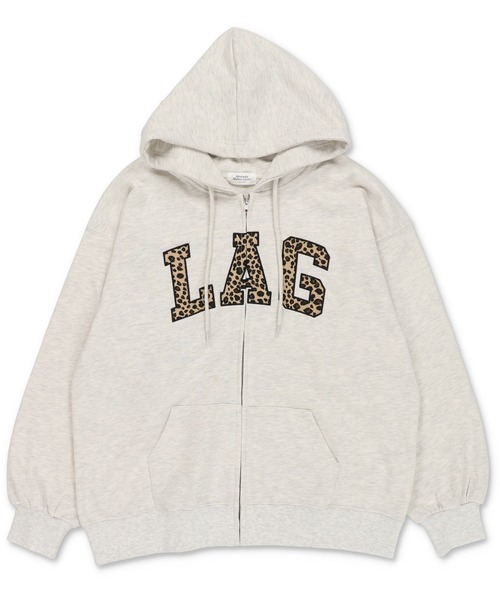 SPINNS(スピンズ)の「オーバーサイズジップパーカー LAGロゴ / カレッジロゴ(パーカー・レディース・杢グレー/ブラック/スミクロ/ネイビー/オフホワイト/オートミール/グレー系その他・ONESIZE)」の20枚目の写真
