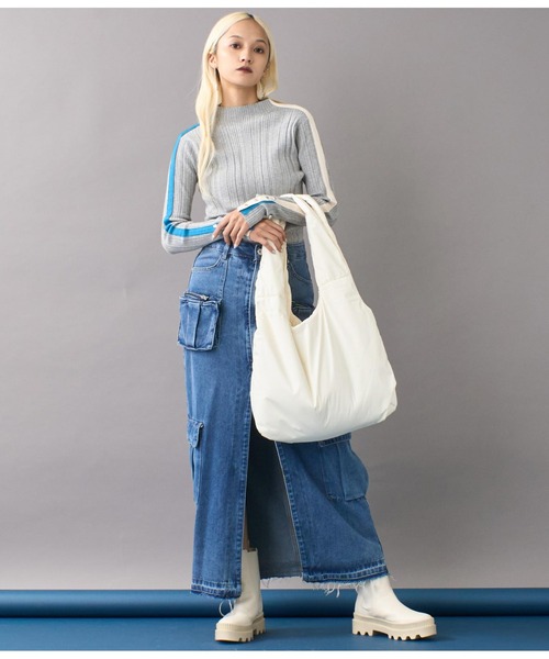 Settimissimo（セッティミッシモ）の「パフトートバッグ（トートバッグ・レディース・アイボリー/ブラック・FREE）」の14枚目の写真