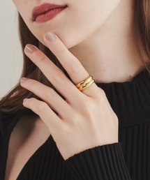 【 金属アレルギー対応 】 2連リング サージカルステンレス 