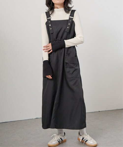 VENCEEXCHANGE（ヴァンスエクスチェンジ）の「ツイルカーゴジャンスカ（ジャンパースカート・レディース・ブルー/ブラック・FREE）」の3枚目の写真