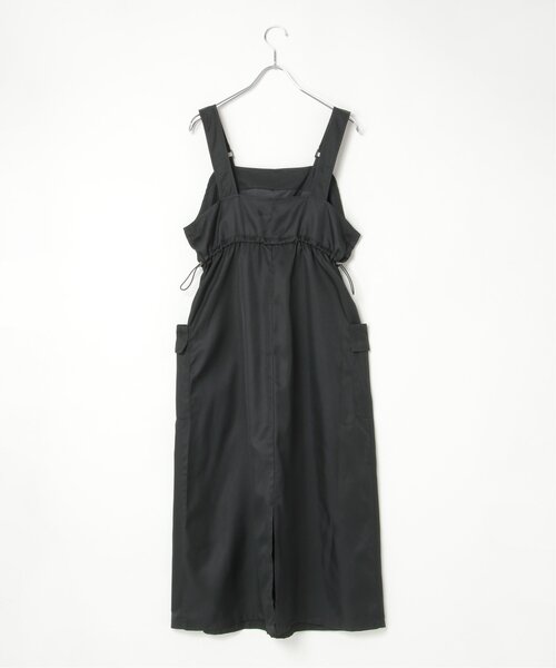 VENCEEXCHANGE（ヴァンスエクスチェンジ）の「ツイルカーゴジャンスカ（ジャンパースカート・レディース・ブルー/ブラック・FREE）」の4枚目の写真