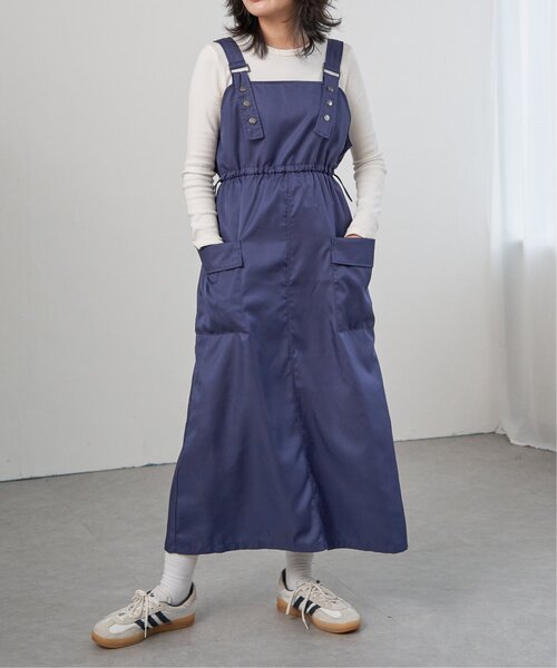 VENCEEXCHANGE（ヴァンスエクスチェンジ）の「ツイルカーゴジャンスカ（ジャンパースカート・レディース・ブルー/ブラック・FREE）」の18枚目の写真