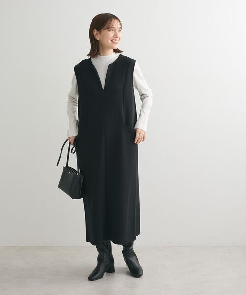 Green　Parks（グリーンパークス）の「Soft Cushion ダンボールジャンスカ（ワンピース・レディース・グレー系その他2/ブルー/ブラック・FREE）」の4枚目の写真