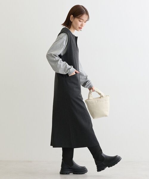 Green　Parks（グリーンパークス）の「Soft Cushion ダンボールジャンスカ（ワンピース・レディース・グレー系その他2/ブルー/ブラック・FREE）」の18枚目の写真