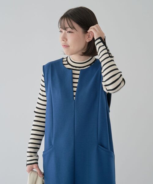 Green　Parks（グリーンパークス）の「Soft Cushion ダンボールジャンスカ（ワンピース・レディース・グレー系その他2/ブルー/ブラック・FREE）」の22枚目の写真