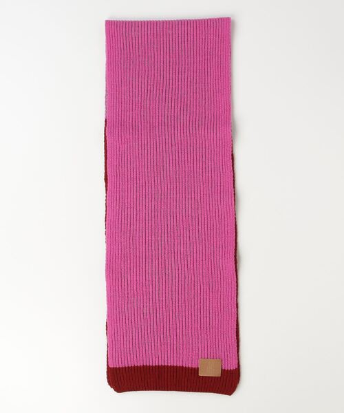 Vivienne Westwood ACCESSORIES（ヴィヴィアンウエストウッドアクセサリー）の「チャンキーウール ニットマフラー【249152 107L】（マフラー・レディース・カーキ/オフホワイト/レッド・FREE）」の10枚目の写真