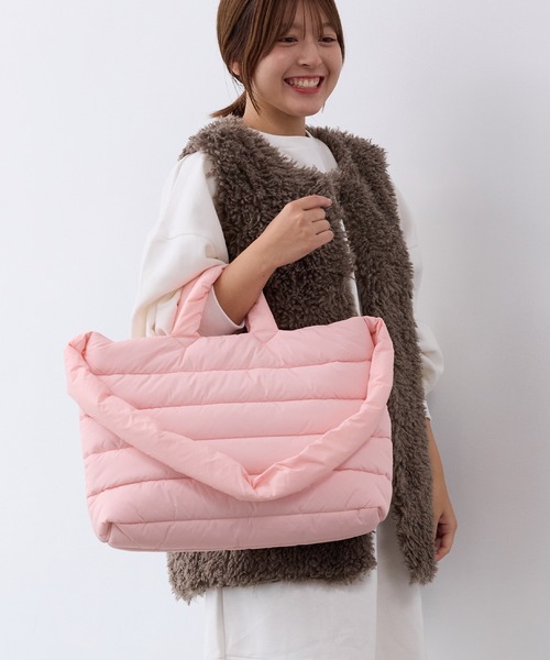 Repetto ピンク キルティングトートバッグ セール】【TOPKAPI COULEUR】ナイロン キルティング 2way ショルダー