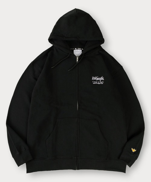 (What it isNt)ART BY MARKGONZALES(ワットイットイズント)の「【(What it isNt) ART BY MARK GONZALES/ワットイットイズント マークゴンザレス】ワンポイント刺繍 バックプリント フルジップ フーディー USAコットン使用(パーカー・メンズ・ブラック/グレー/オフホワイト/ネイビー・M/L/XL)」の19枚目の写真