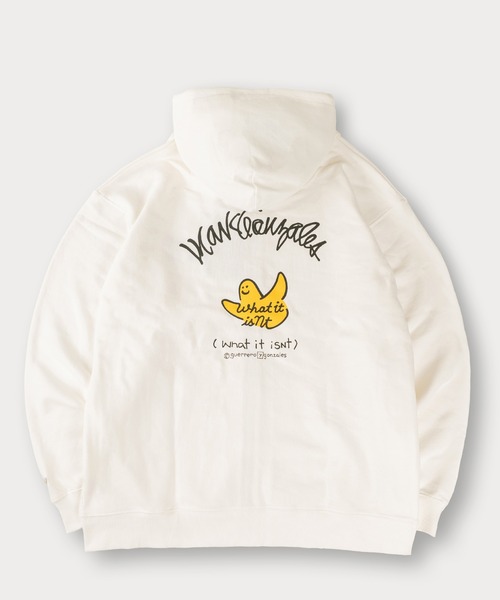 (What it isNt)ART BY MARKGONZALES(ワットイットイズント)の「【(What it isNt) ART BY MARK GONZALES/ワットイットイズント マークゴンザレス】ワンポイント刺繍 バックプリント フルジップ フーディー USAコットン使用(パーカー・メンズ・ブラック/グレー/オフホワイト/ネイビー・M/L/XL)」の15枚目の写真