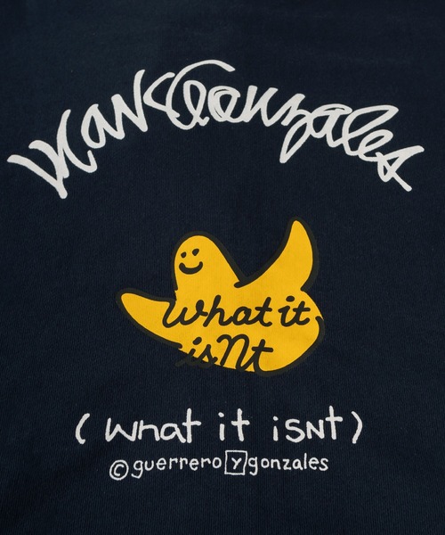 (What it isNt)ART BY MARKGONZALES(ワットイットイズント)の「【(What it isNt) ART BY MARK GONZALES/ワットイットイズント マークゴンザレス】ワンポイント刺繍 バックプリント フルジップ フーディー USAコットン使用(パーカー・メンズ・ブラック/グレー/オフホワイト/ネイビー・M/L/XL)」の6枚目の写真