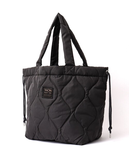 TAION（タイオン）の「【TAION/タイオン】MILITARY DOWN TOTE BAG M（トートバッグ・メンズ・チャコールグレー/ブラック/ミント/キャメル・FREE）」の3枚目の写真