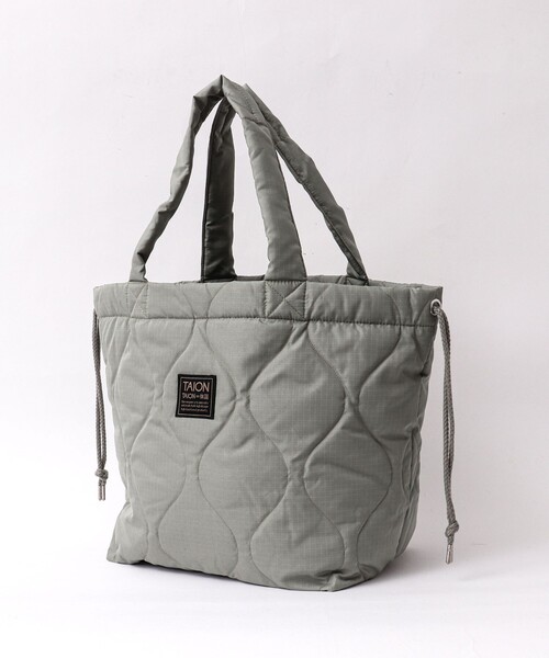 TAION（タイオン）の「【TAION/タイオン】MILITARY DOWN TOTE BAG M（トートバッグ・メンズ・チャコールグレー/ブラック/ミント/キャメル・FREE）」の5枚目の写真
