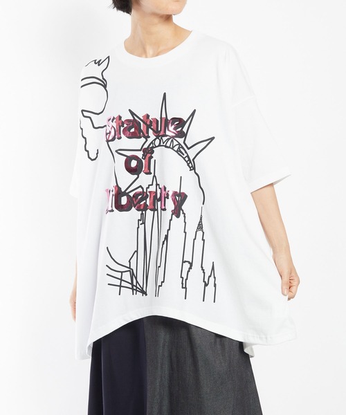 セール】24/-天竺 ヘムカーブ半袖T（Tシャツ/カットソー