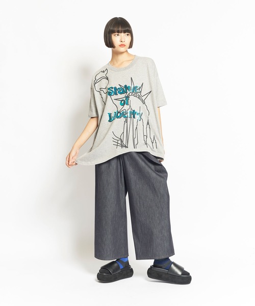セール】24/-天竺 ヘムカーブ半袖T（Tシャツ/カットソー