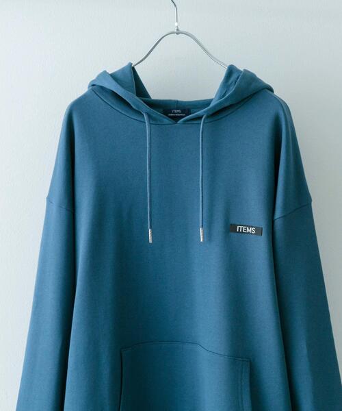 ITEMS URBANRESEARCH（アイテムズ アーバンリサーチ）の「『XLサイズあり』シリコーンワッペン スウェット プルオーバーパーカー（パーカー・メンズ・オフホワイト/ブラック/ブルー系その他・X-LARGE/MEDIUM/LARGE）」の3枚目の写真