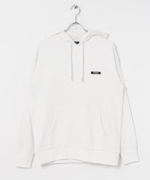 ITEMS URBANRESEARCH（アイテムズ アーバンリサーチ）の「『XLサイズあり』シリコーンワッペン スウェット プルオーバーパーカー（パーカー・メンズ・オフホワイト/ブラック/ブルー系その他・X-LARGE/MEDIUM/LARGE）」の9枚目の写真