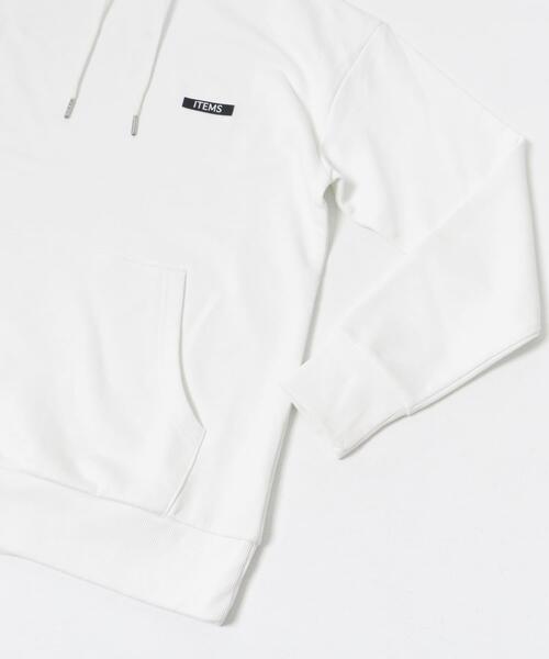 ITEMS URBANRESEARCH（アイテムズ アーバンリサーチ）の「『XLサイズあり』シリコーンワッペン スウェット プルオーバーパーカー（パーカー・メンズ・オフホワイト/ブラック/ブルー系その他・X-LARGE/MEDIUM/LARGE）」の10枚目の写真