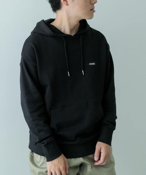 ITEMS URBANRESEARCH（アイテムズ アーバンリサーチ）の「『XLサイズあり』シリコーンワッペン スウェット プルオーバーパーカー（パーカー・メンズ・オフホワイト/ブラック/ブルー系その他・X-LARGE/MEDIUM/LARGE）」の13枚目の写真