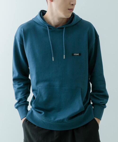 ITEMS URBANRESEARCH（アイテムズ アーバンリサーチ）の「『XLサイズあり』シリコーンワッペン スウェット プルオーバーパーカー（パーカー・メンズ・オフホワイト/ブラック/ブルー系その他・X-LARGE/MEDIUM/LARGE）」の19枚目の写真