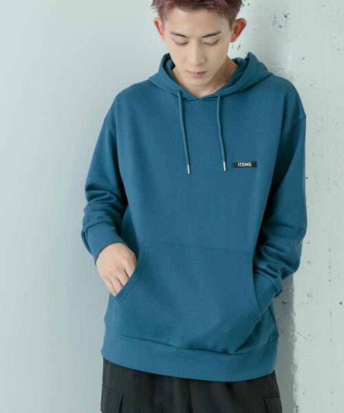 ITEMS URBANRESEARCH（アイテムズ アーバンリサーチ）の「『XLサイズあり』シリコーンワッペン スウェット プルオーバーパーカー（パーカー・メンズ・オフホワイト/ブラック/ブルー系その他・X-LARGE/MEDIUM/LARGE）」の20枚目の写真