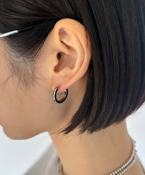 Diliraba(ディリラバ)の「【Diliraba】サージカルステンレス フープピアス4点セット C(ピアス(両耳用)・レディース・シルバー/ゴールド・FREE)」の4枚目の写真