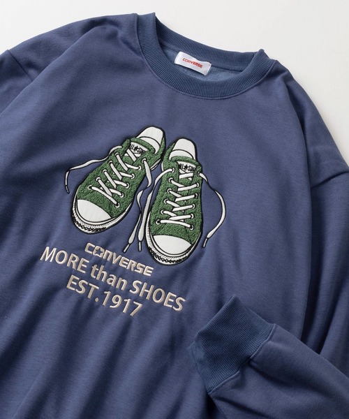 CONVERSE(コンバース)の「【CONVERSE/コンバース】ブランドネーム刺繍 ハイカットスニーカー サガラ刺繍 裏シャギー クルーネック スウェット/トレーナー/プルオーバー(スウェット・レディース・ブラック/ベージュ/ホワイト/ブルー/ライトパープル/ベージュ系その他/オートミール/ブラック系その他・M/L)」の8枚目の写真