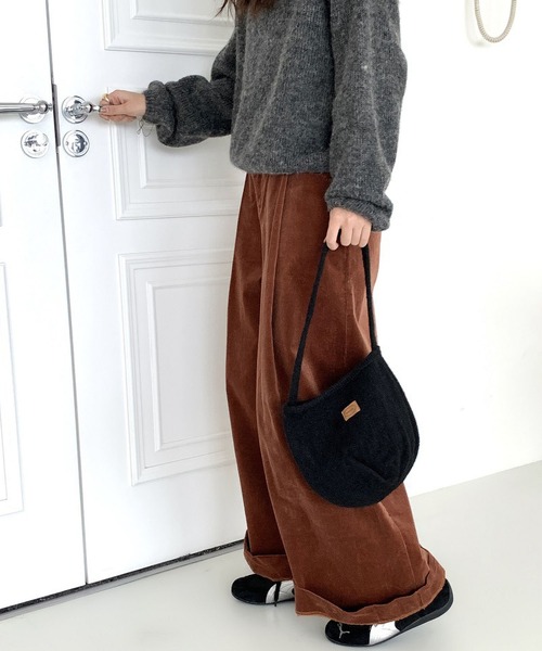 LA VORAGINE（ラ ヴォラジネ）の「ニットハンドバッグ（ハンドバッグ・レディース・ブラック/ブラウン/グレー/グリーン/アイボリー/ネイビー/ピンク/レッド・FREE）」の20枚目の写真