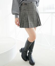 MAJESTIC LEGON | サイドベルトプリーツミニスカパン(スカート)