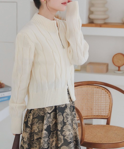 美品✨ ケーブルニットトップスレディース ケーブルニットトップス（ニット/セーター）｜AMELY（エミリー